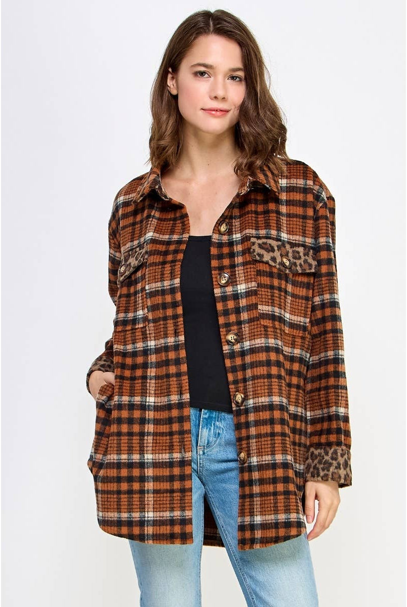 Cider & Spots Shacket Jacket Veveret