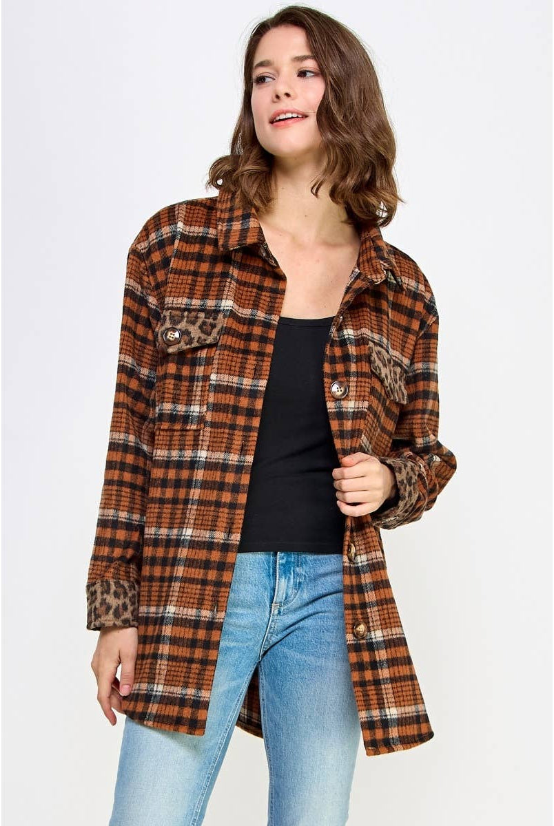 Cider & Spots Shacket Jacket Veveret