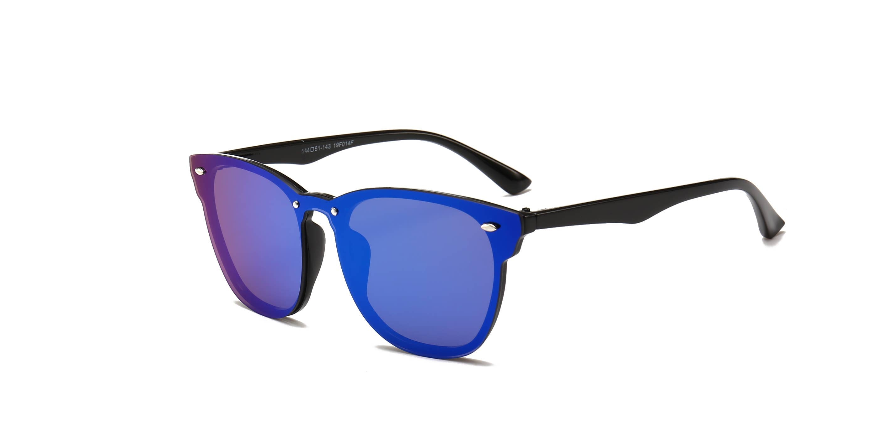 Unisex One Piece Mirrored Lens Sunglasses Sunglasses Trio Trading