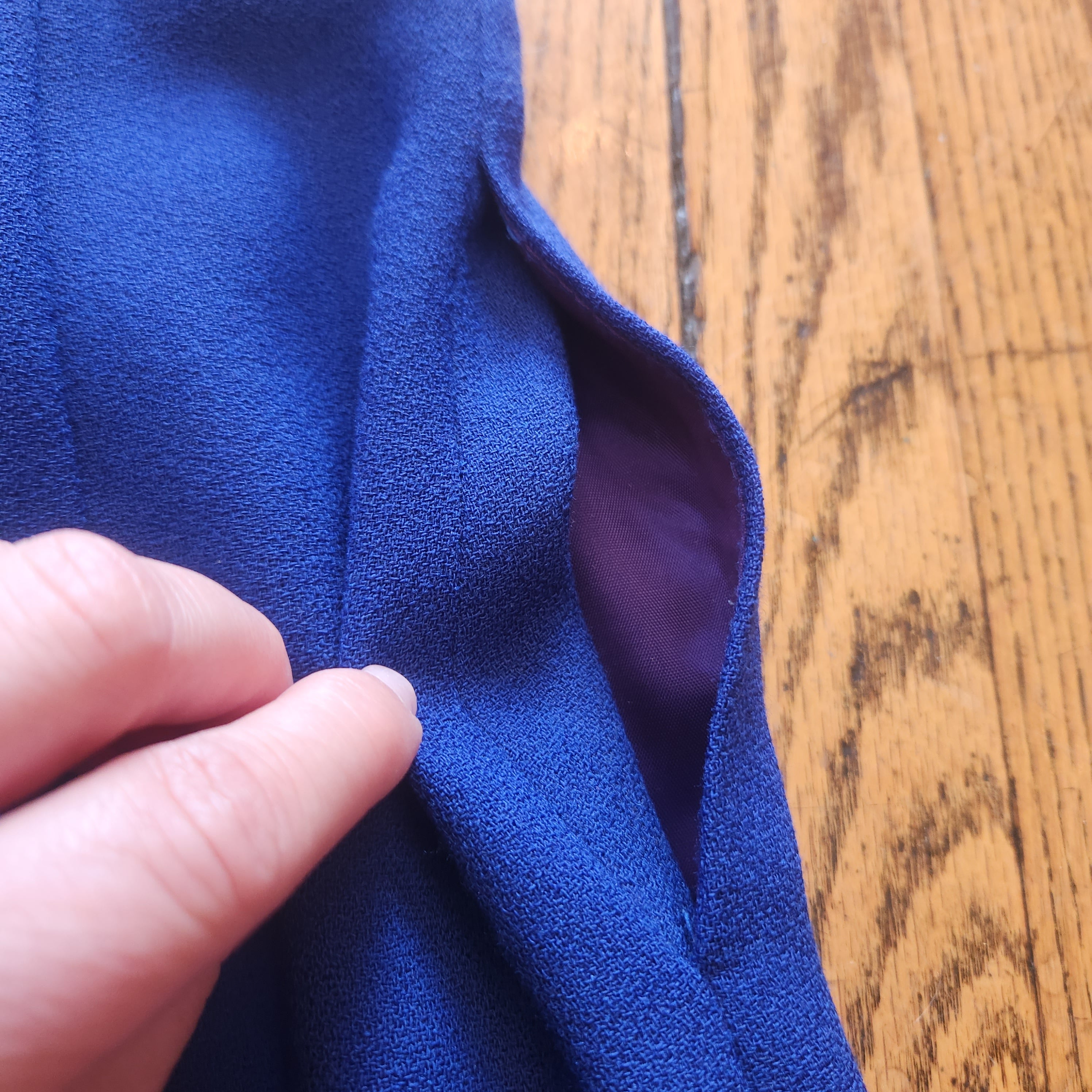 Pappagallo Vintage Cobalt Blue Wool Pencil Skirt Size 8 Vintage Vibes Boutique