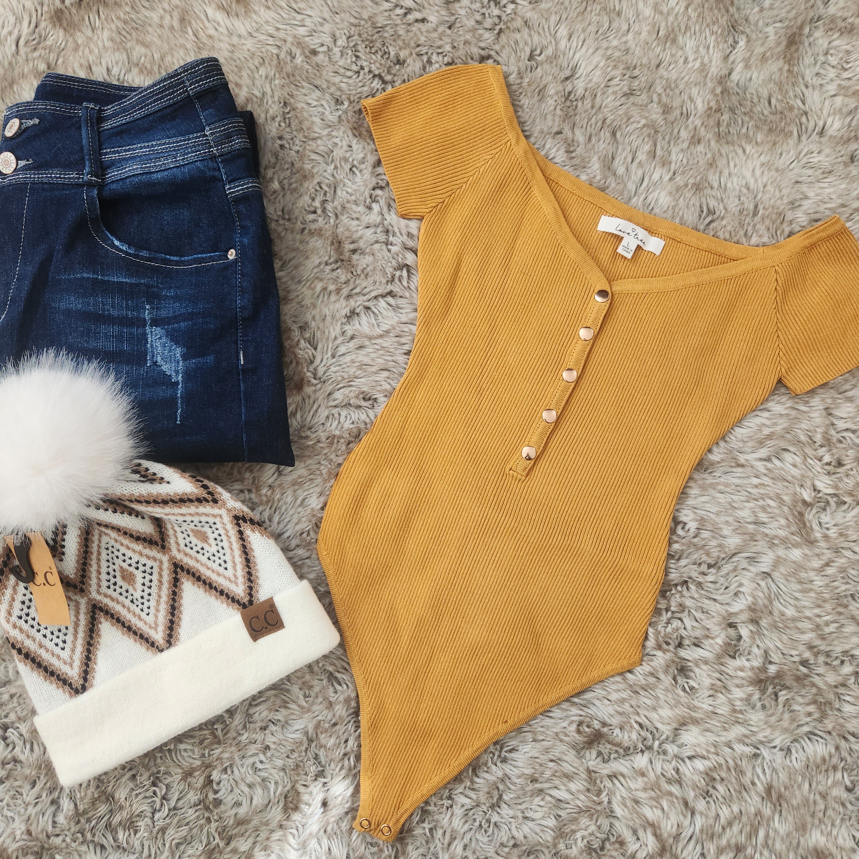 Libby Ribbed Bodysuit Bodysuit Love Tree