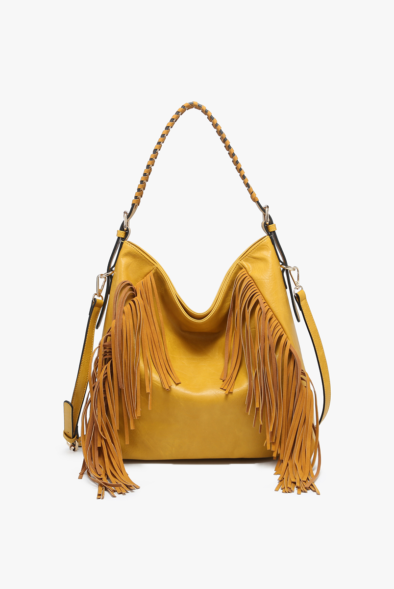 Gold Rush Tote Shoulder Bag Jen & Co. Mustard
