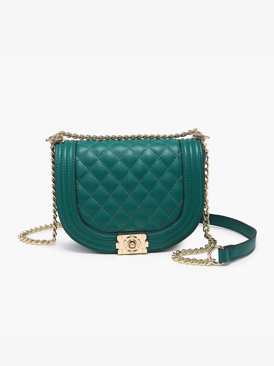 Jemma Quilted Crossbody Crossbody Bag Jen & Co. Kelly Green