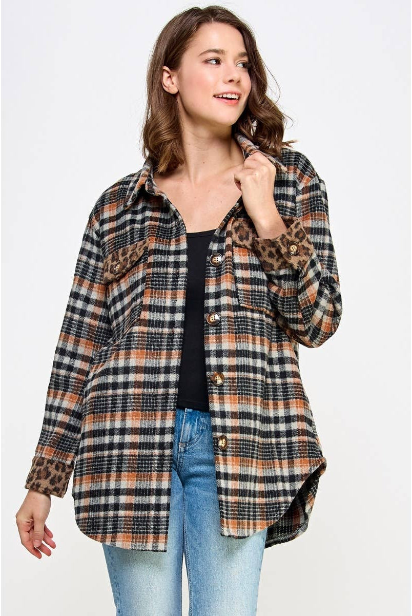 Cider & Spots Shacket Jacket Veveret