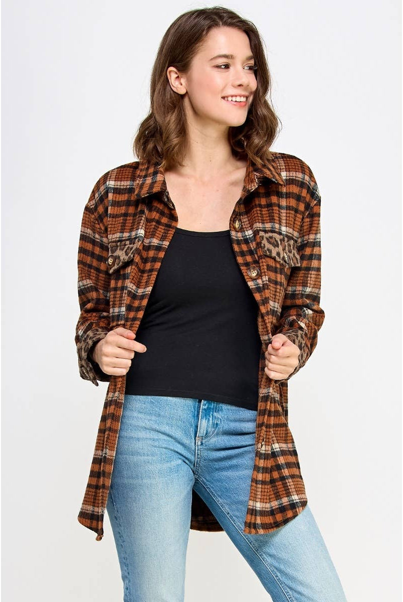 Cider & Spots Shacket Jacket Veveret