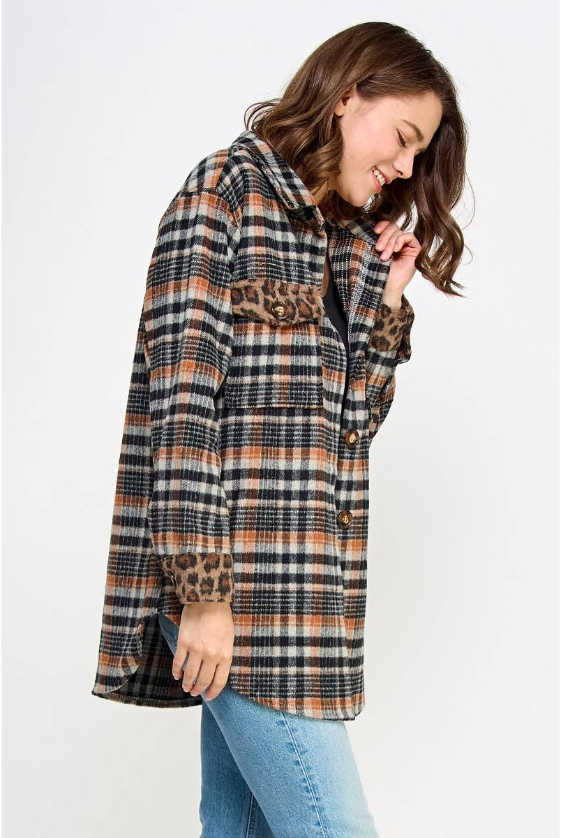 Cider & Spots Shacket Jacket Veveret
