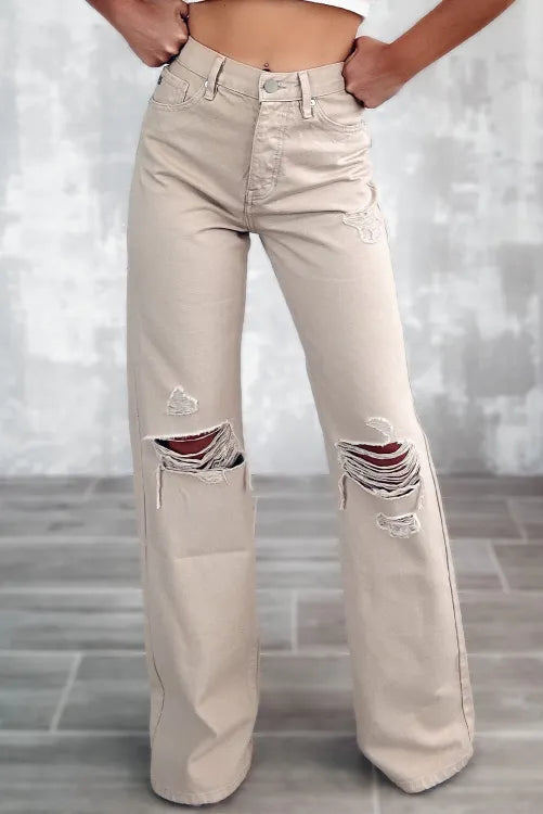Wide Leg Khakis Vintage Vibes Boutique