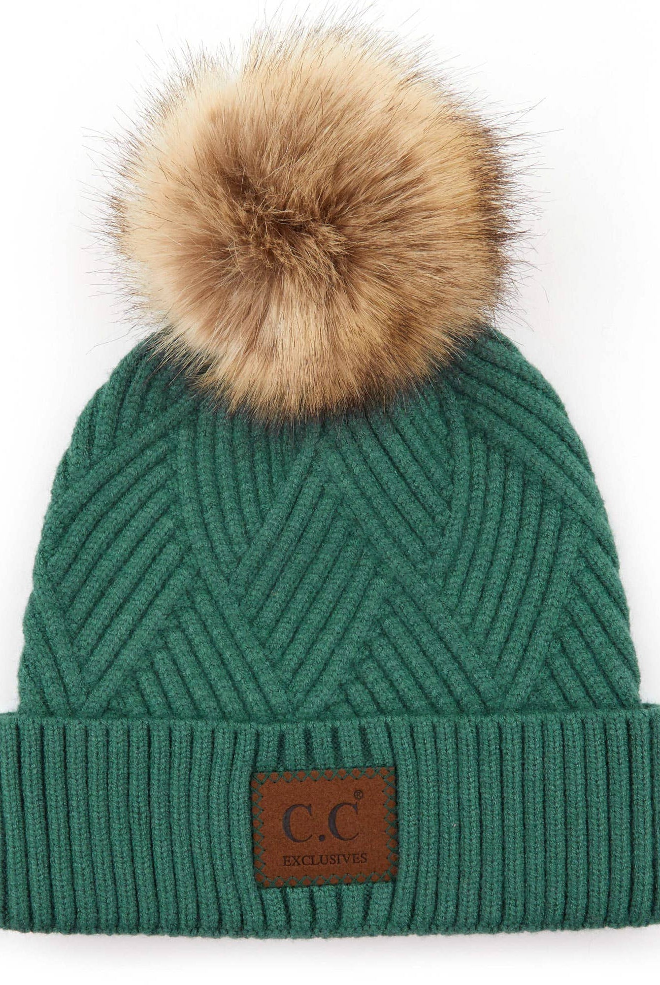 CC Criss-Cross Beanie Winter Hat CC Antique Sea Green