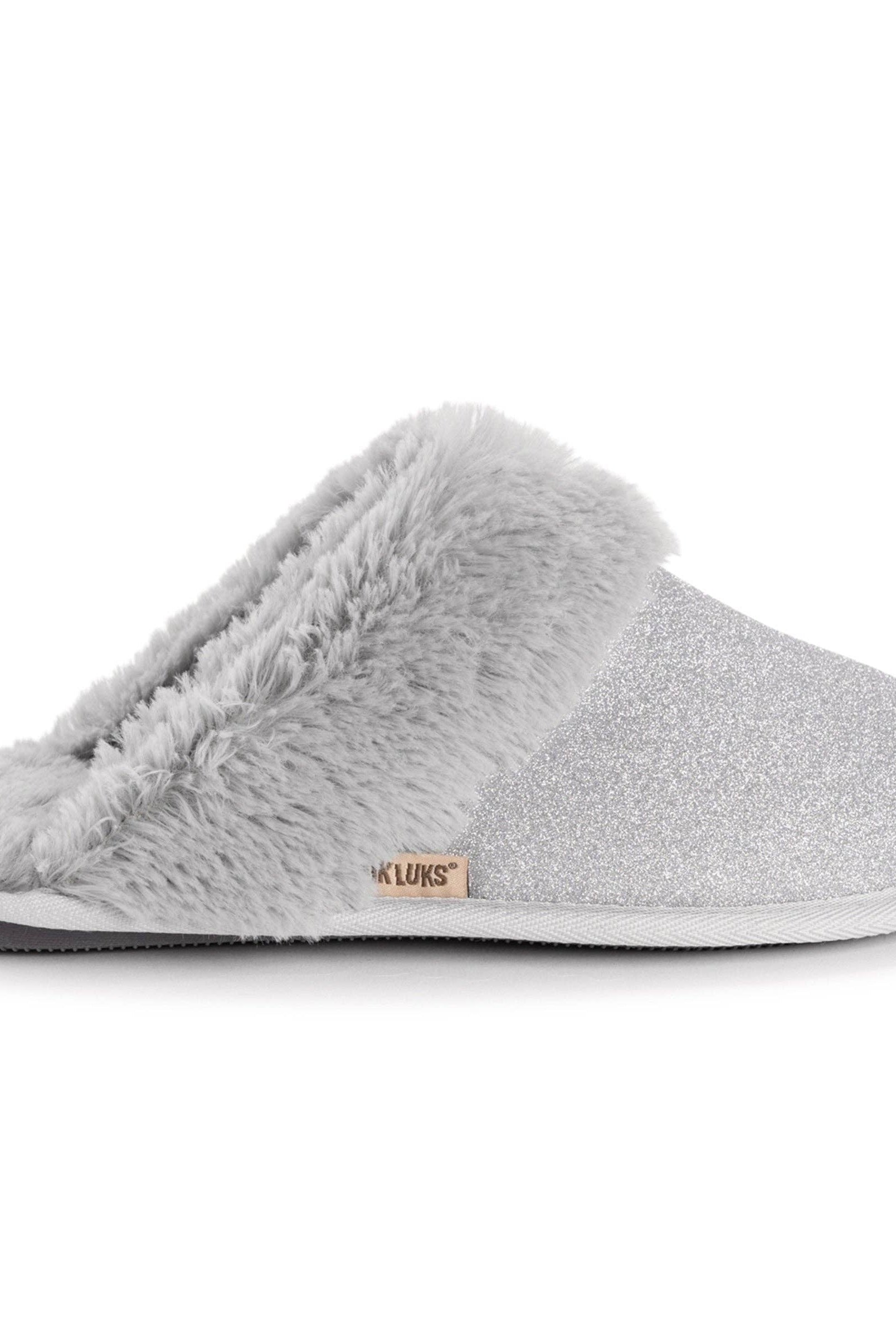 Muk Luks Sparkle Slippers Slippers Muk Luks M (7-8) Light Grey Sparkle