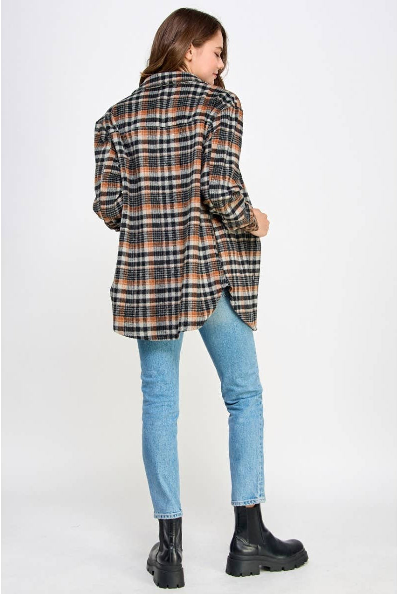Cider & Spots Shacket Jacket Veveret