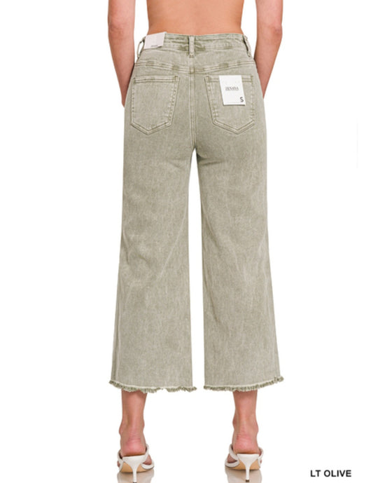 Sage Cropped Jeans