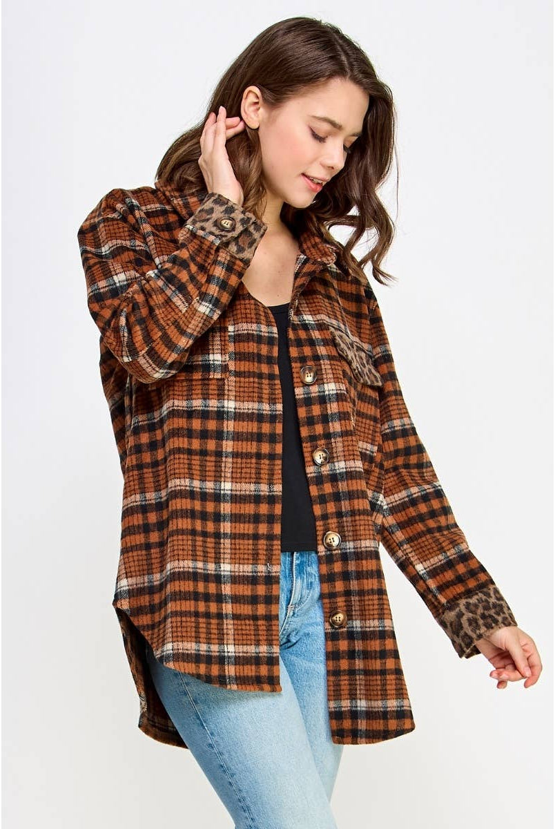 Cider & Spots Shacket Jacket Veveret