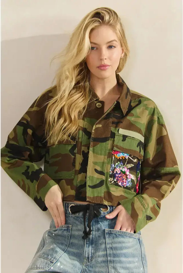 Wildflower Recon Shacket Jacket Veveret