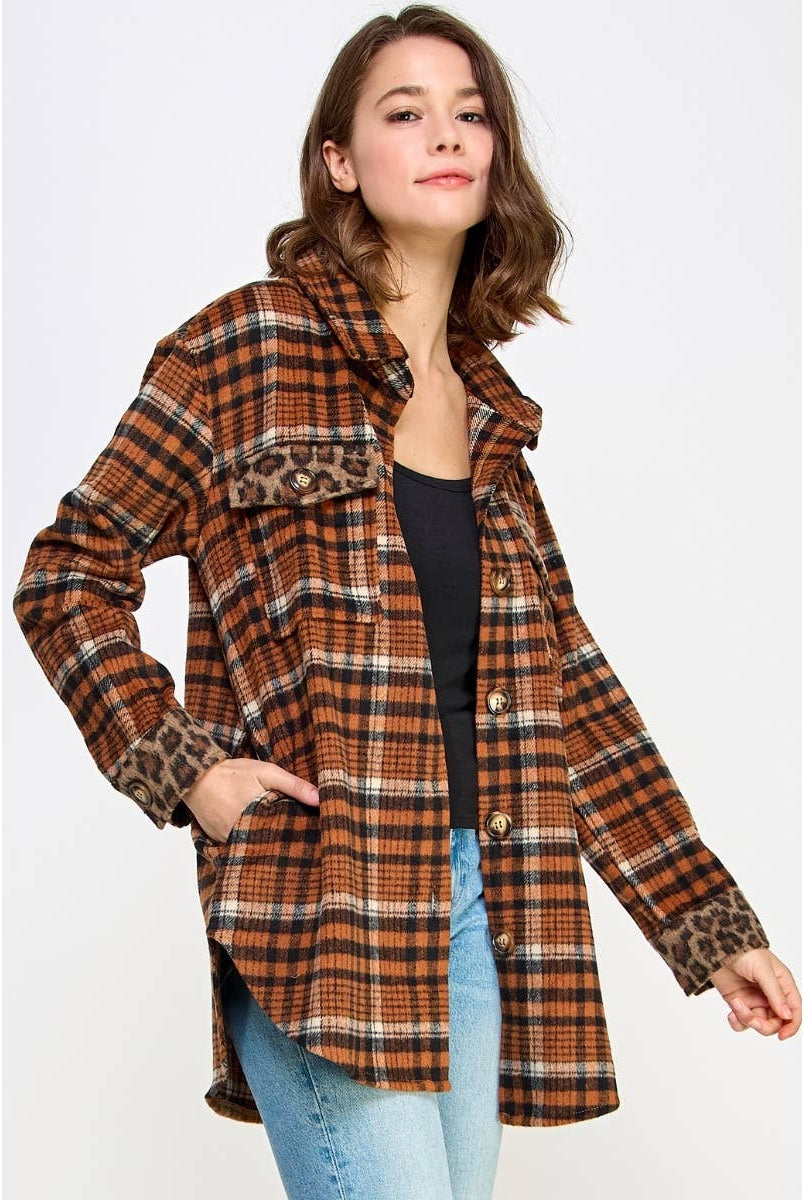 Cider & Spots Shacket Jacket Veveret