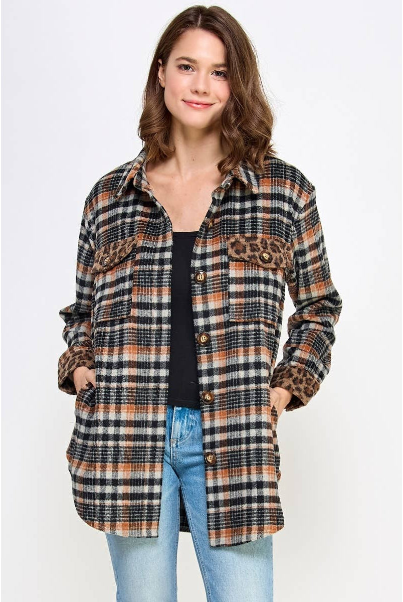 Cider & Spots Shacket Jacket Veveret