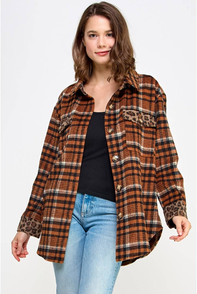 Cider & Spots Shacket Jacket Veveret