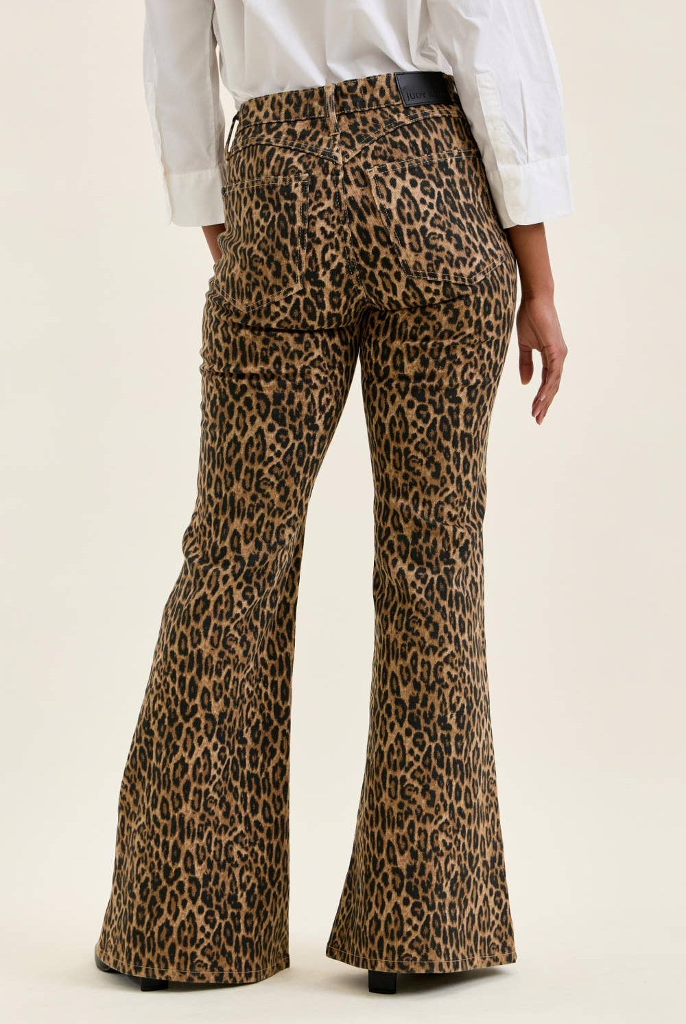 Stevie Leopard Jeans Flare Jeans Judy Blue Jeans