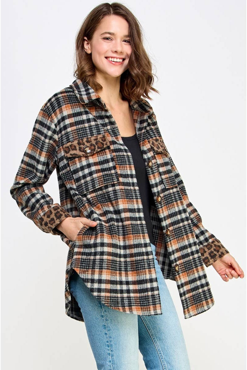 Cider & Spots Shacket Jacket Veveret