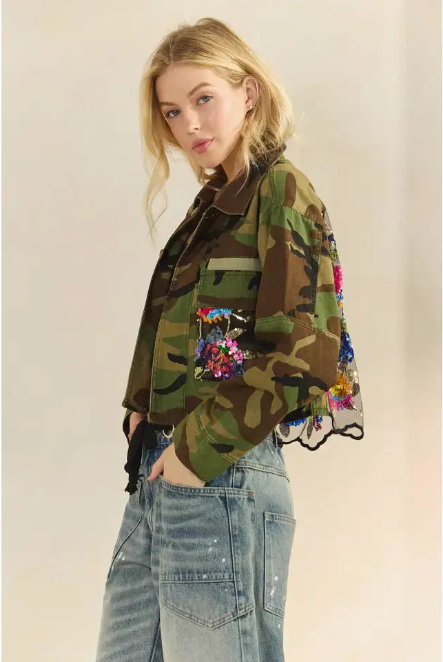 Wildflower Recon Shacket Jacket Veveret