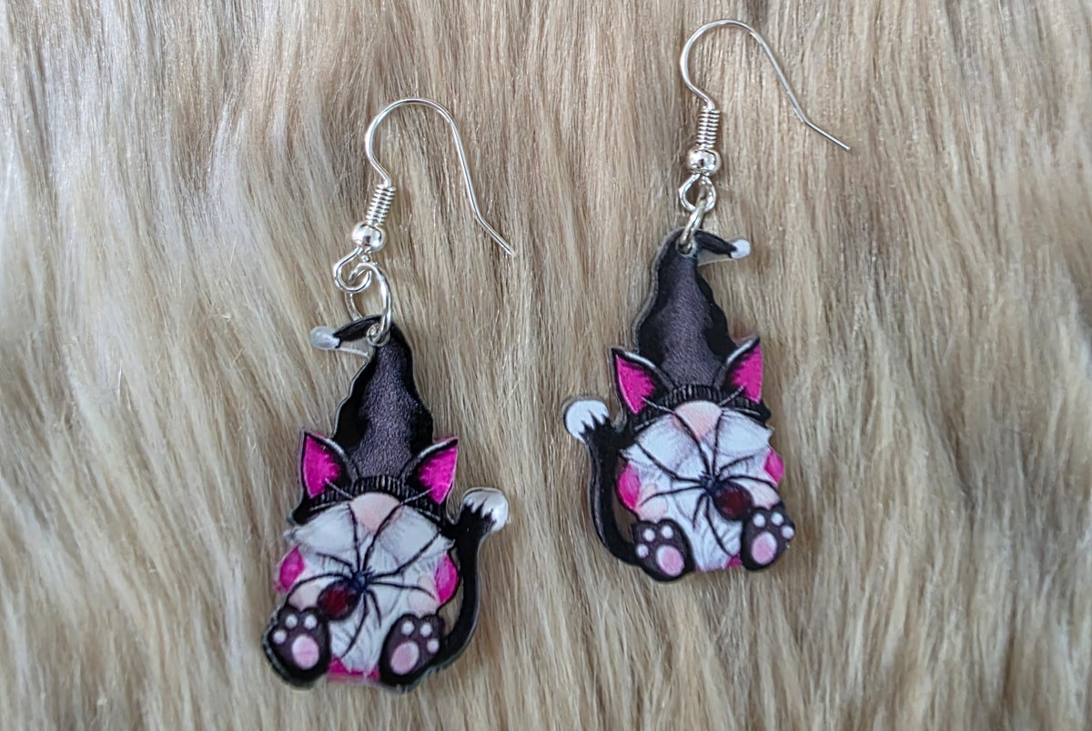 Kitty Gnome Earrings Novelty Earrings Vintage Vibes Boutique