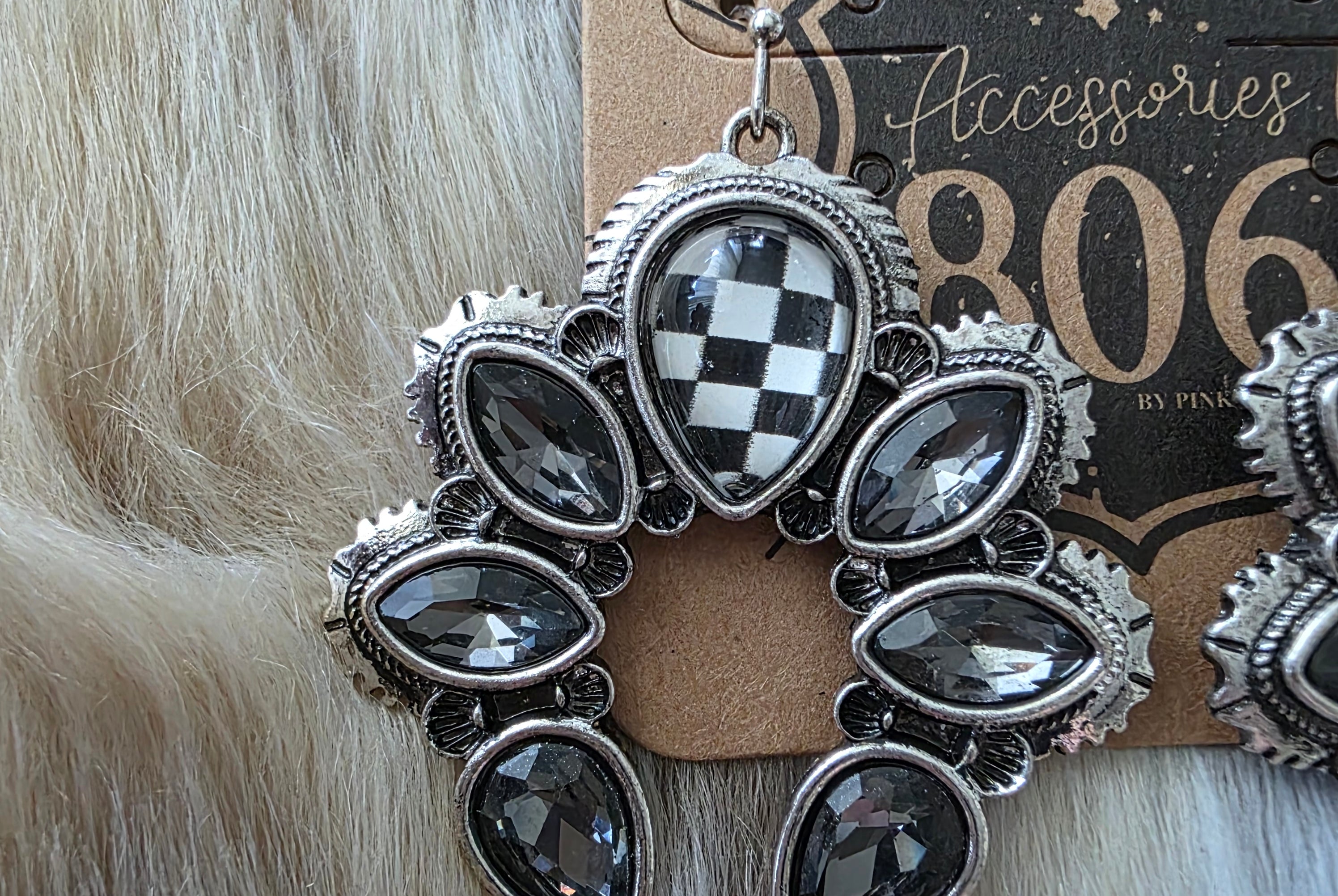 Checkmate Earrings Earrings Pink Panache