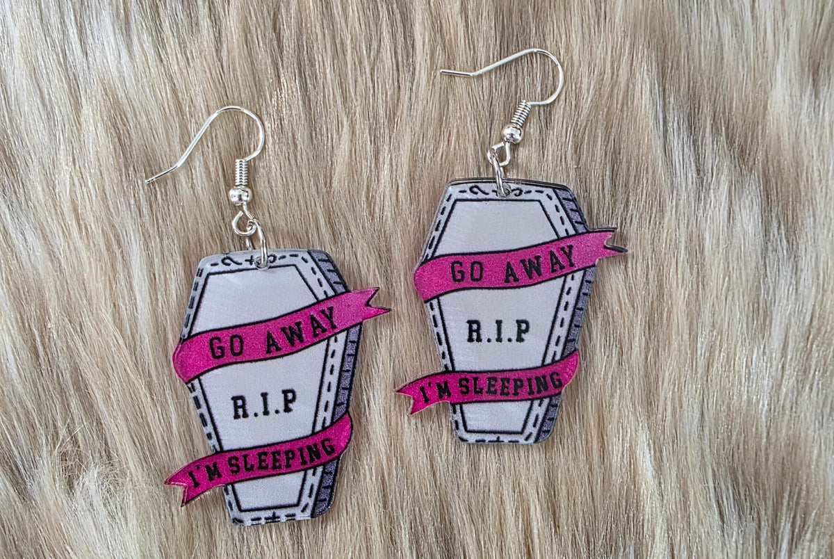 Dead Tired Earrings Novelty Earrings Vintage Vibes Boutique