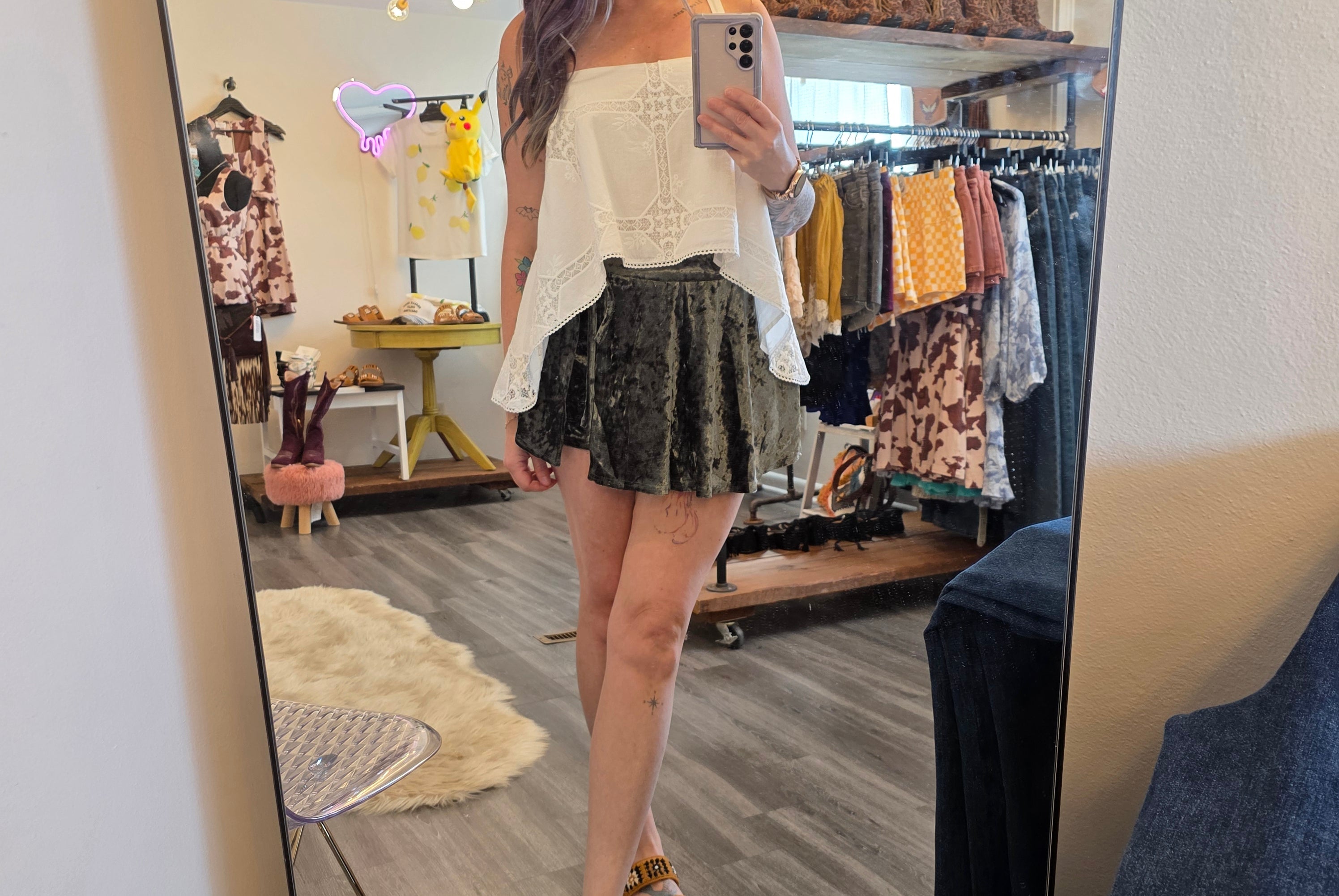Winslet Velvet Skort Skort Listicle