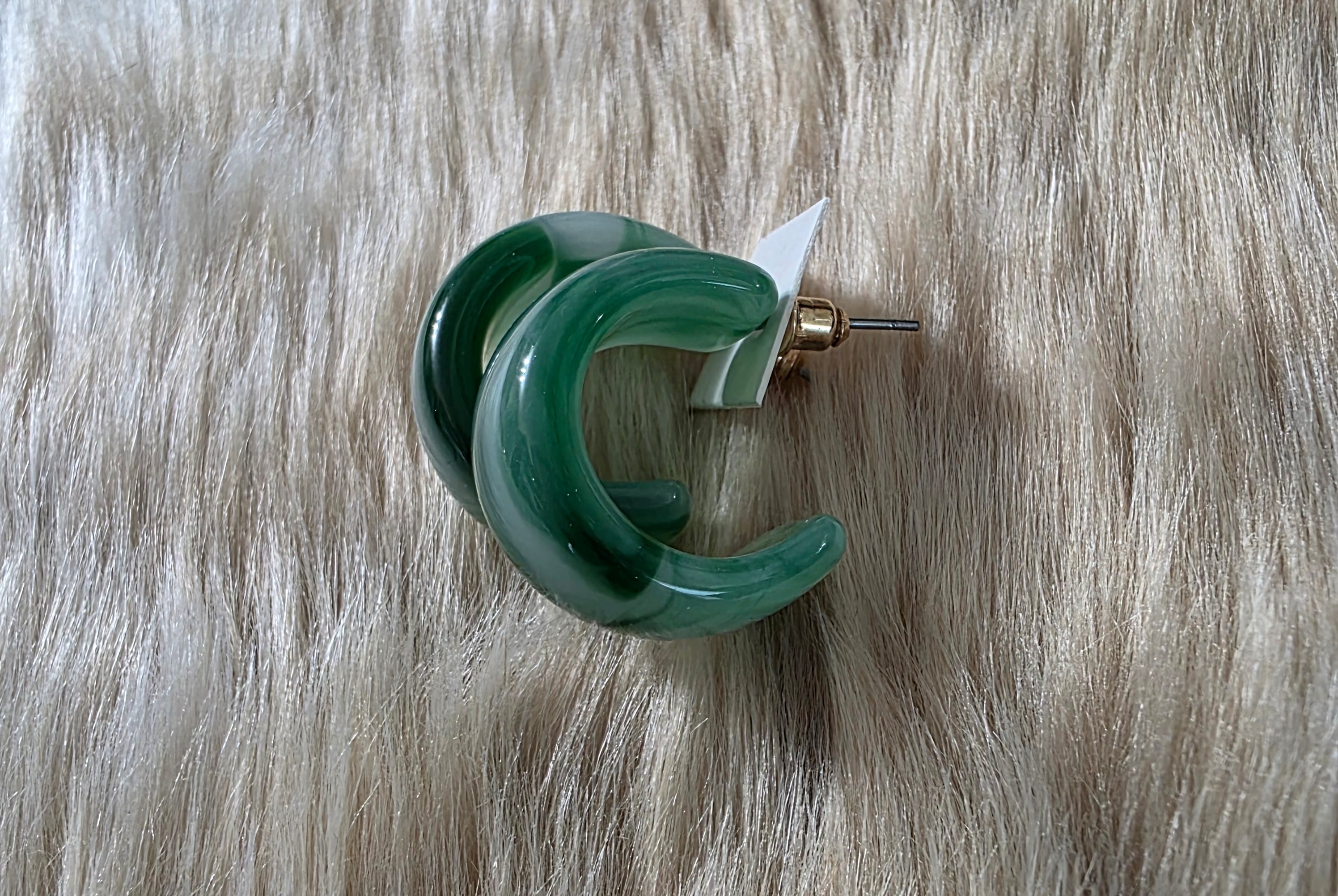 Jade Dreams Hoops Earrings Vintage Vibes Boutique
