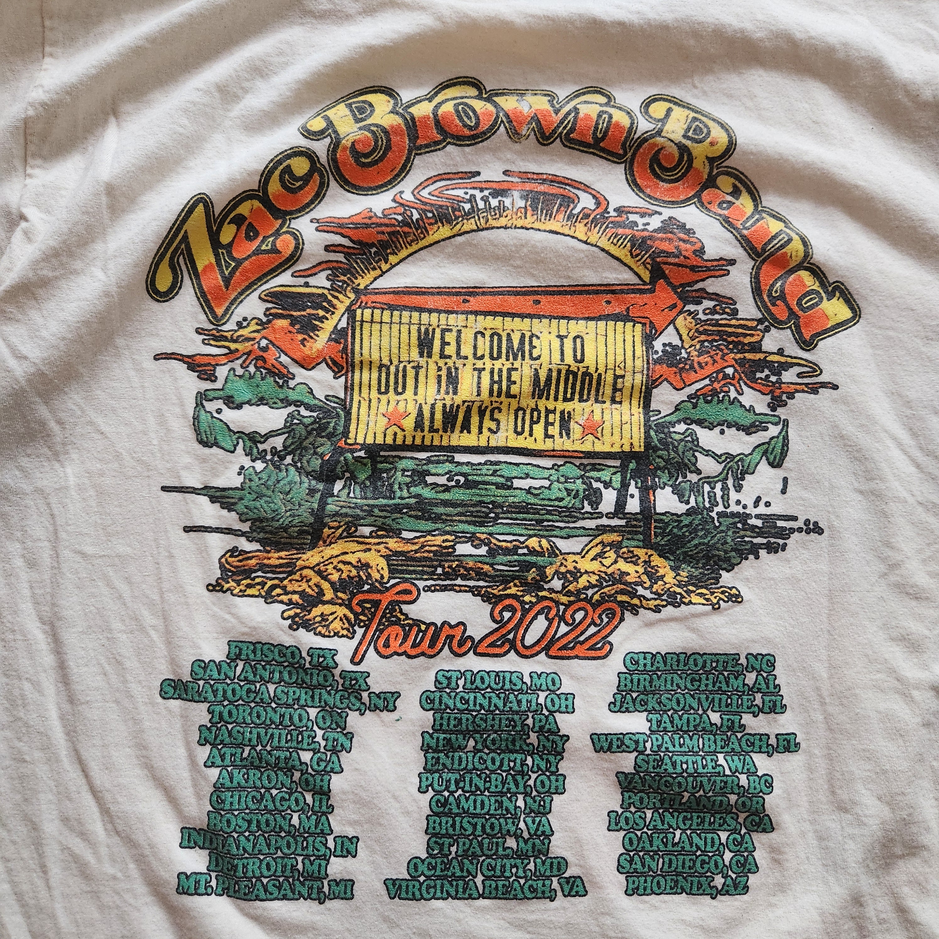 ZBB 2022 Tour Tee Band Tee Vintage Vibes Boutique