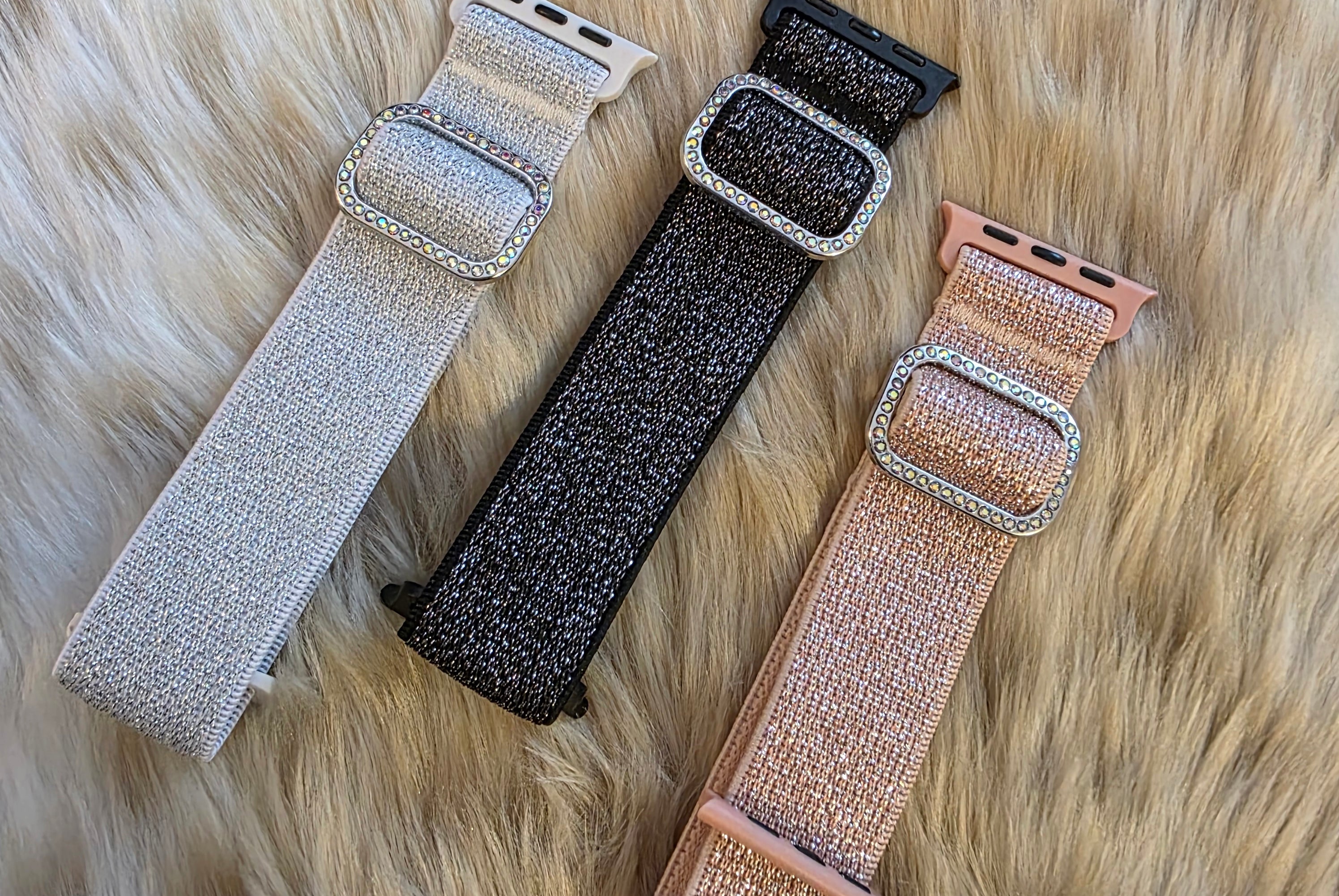 Glitter Elastic Apple Watchband Watchband Vintage Vibes Boutique