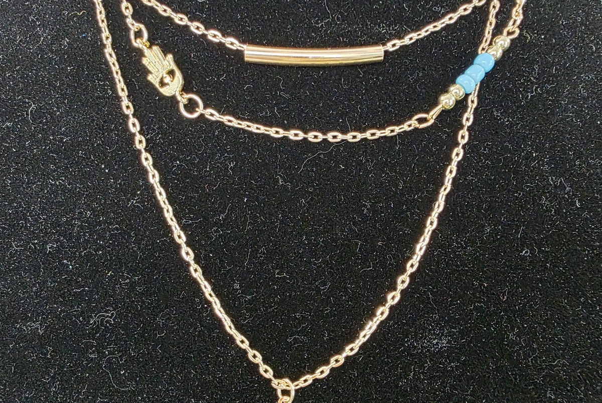 Lucky Eye Layered Necklace Necklace Vintage Vibes Boutique