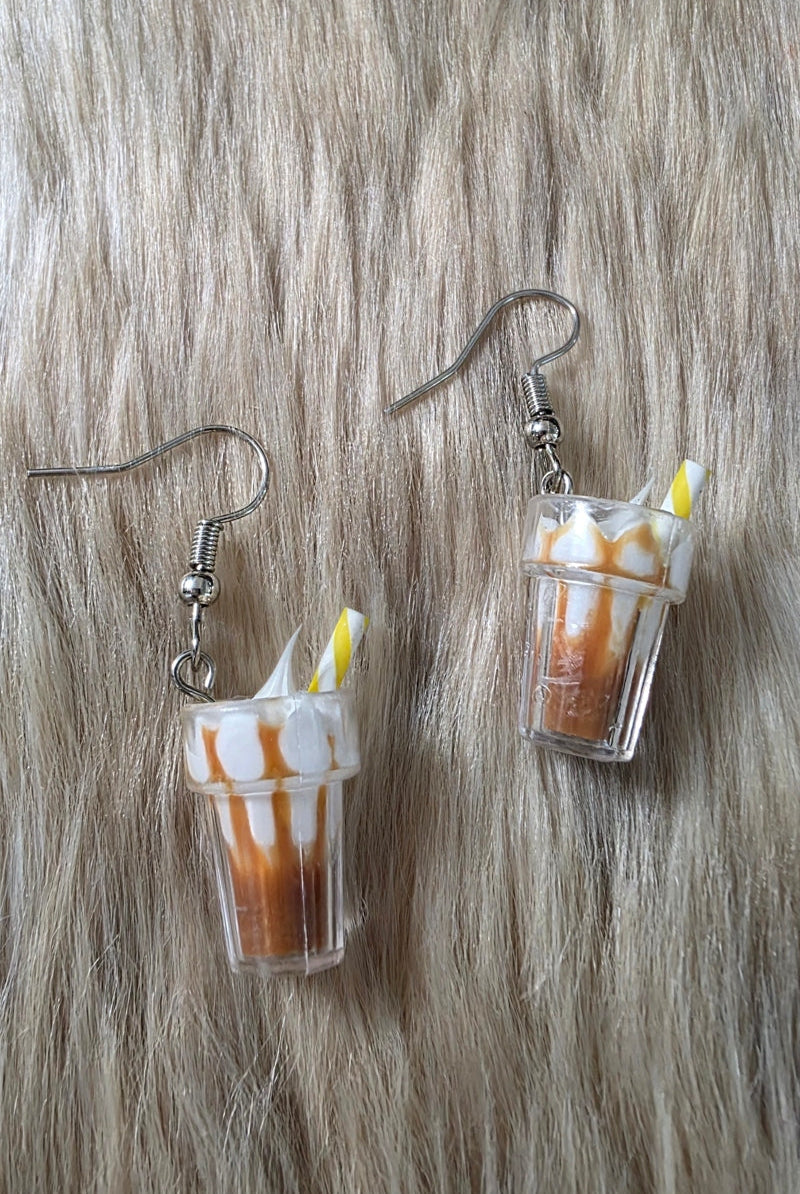 Ice Cream Float Earrings Novelty Earrings Vintage Vibes Boutique Root Beer