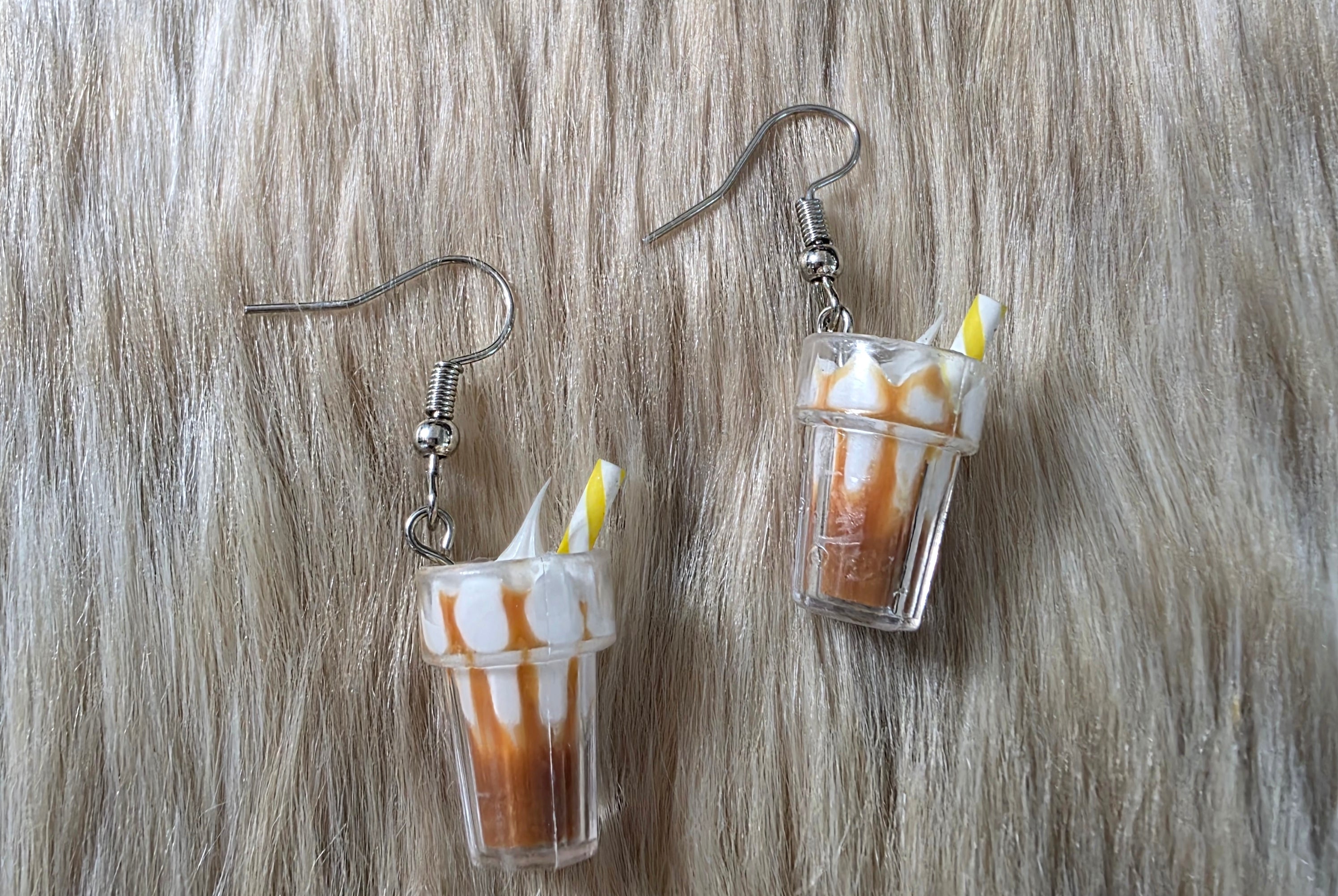 Ice Cream Float Earrings Novelty Earrings Vintage Vibes Boutique Root Beer