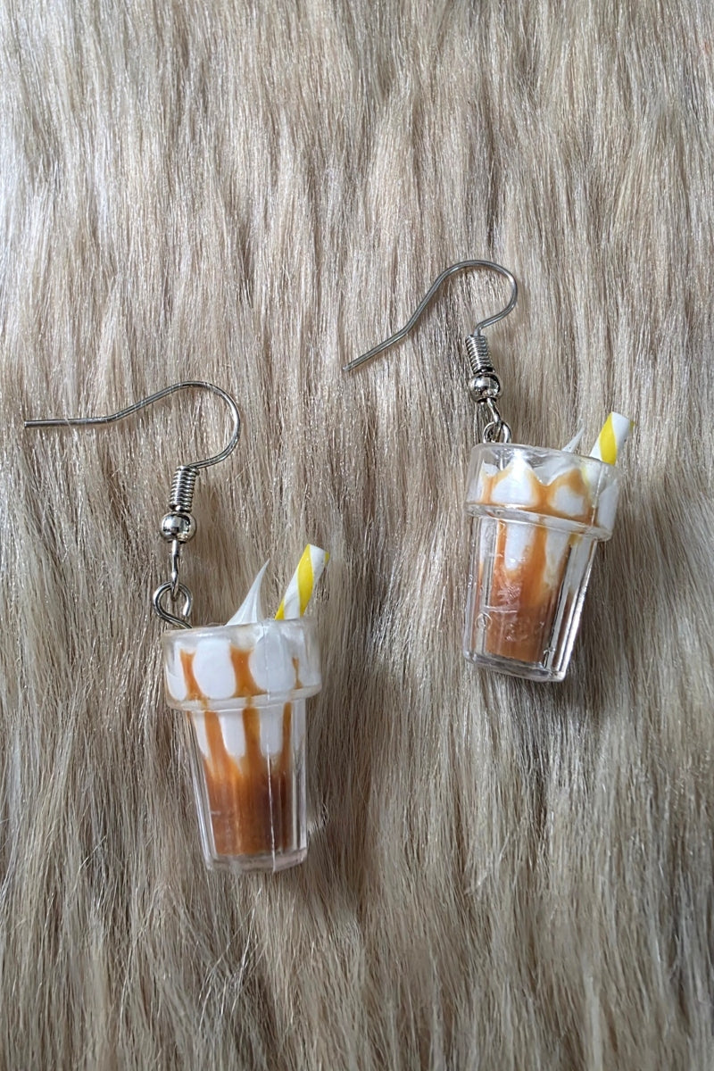 Ice Cream Float Earrings Novelty Earrings Vintage Vibes Boutique Root Beer