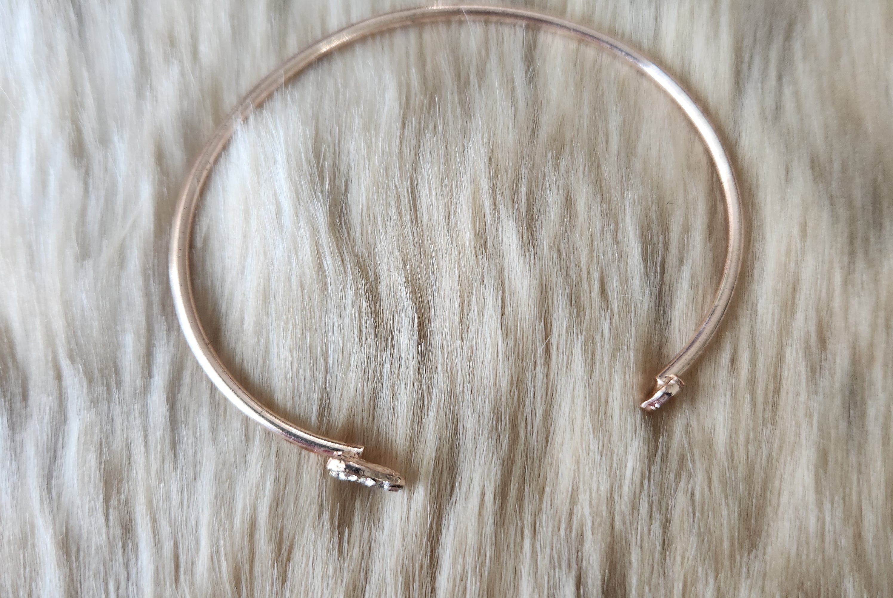 Rhinestone Heart Bangle Bracelet Vintage Vibes Boutique