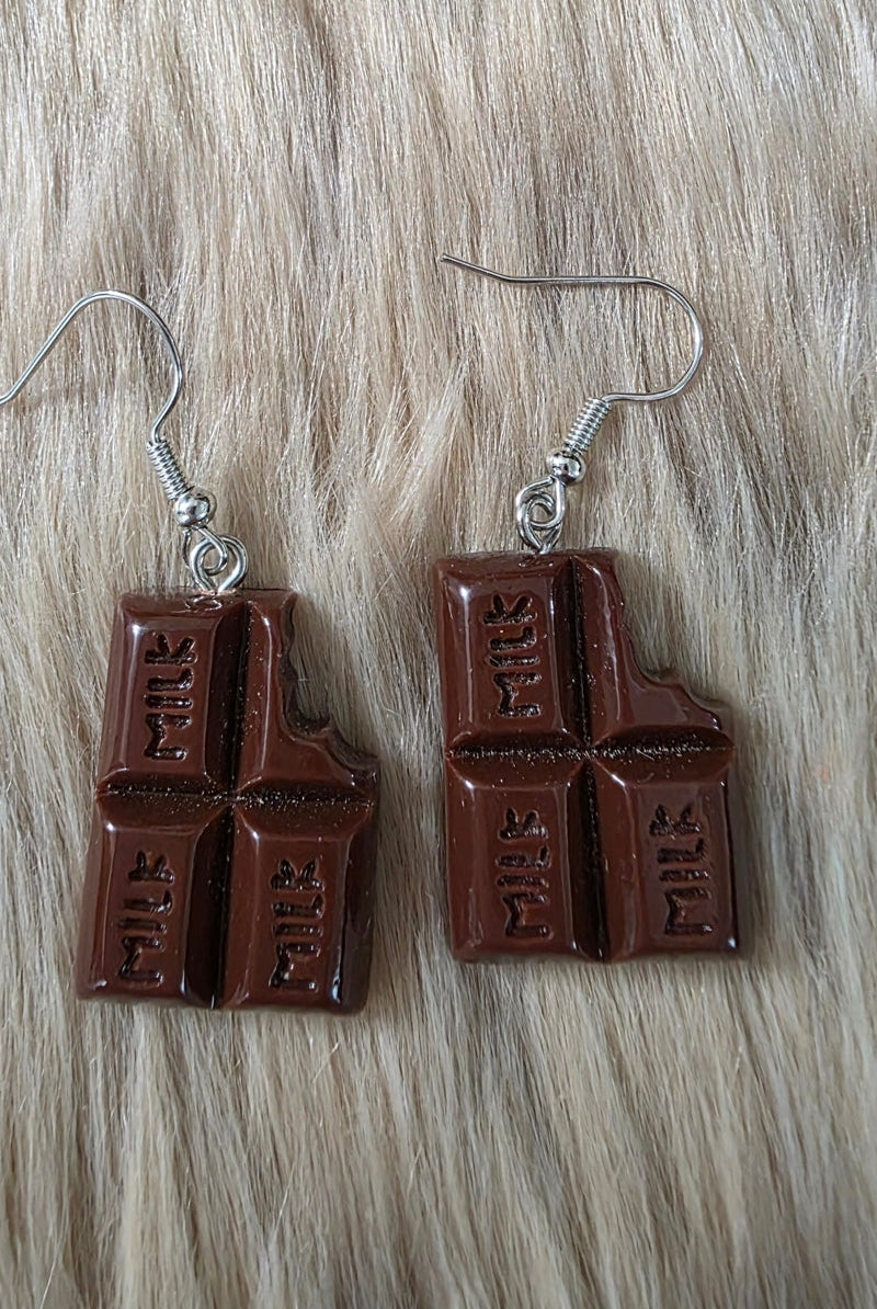 Chocolate Bar Earrings Novelty Earrings Vintage Vibes Boutique