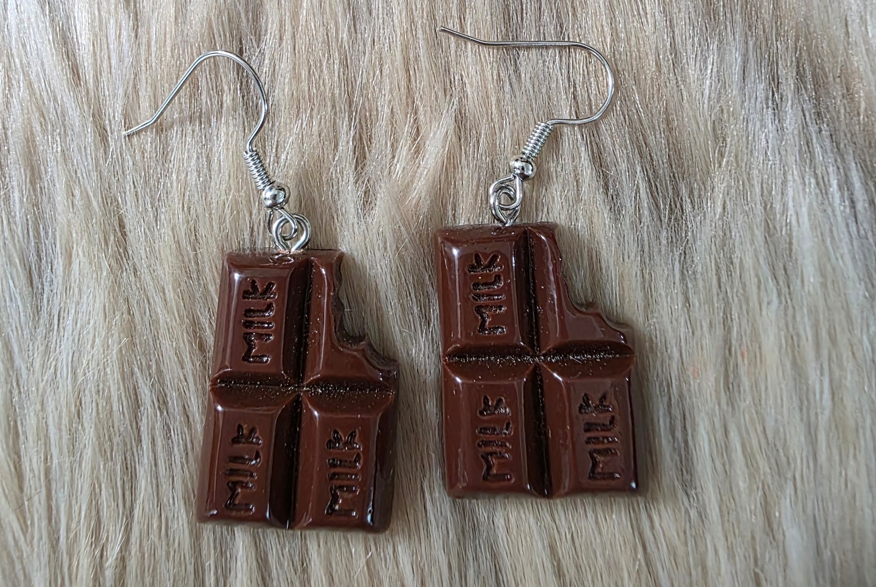 Chocolate Bar Earrings Novelty Earrings Vintage Vibes Boutique