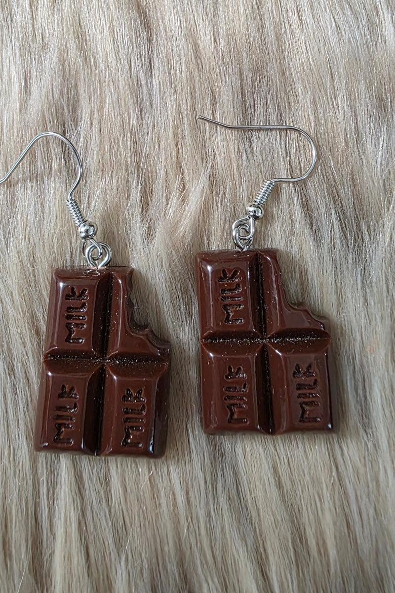 Chocolate Bar Earrings Novelty Earrings Vintage Vibes Boutique