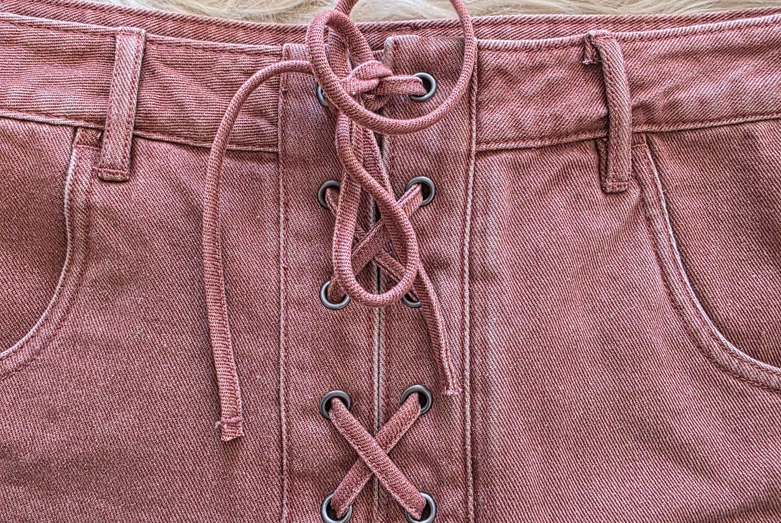 Callisto Lace-up Denim Shorts Shorts Steve Madden