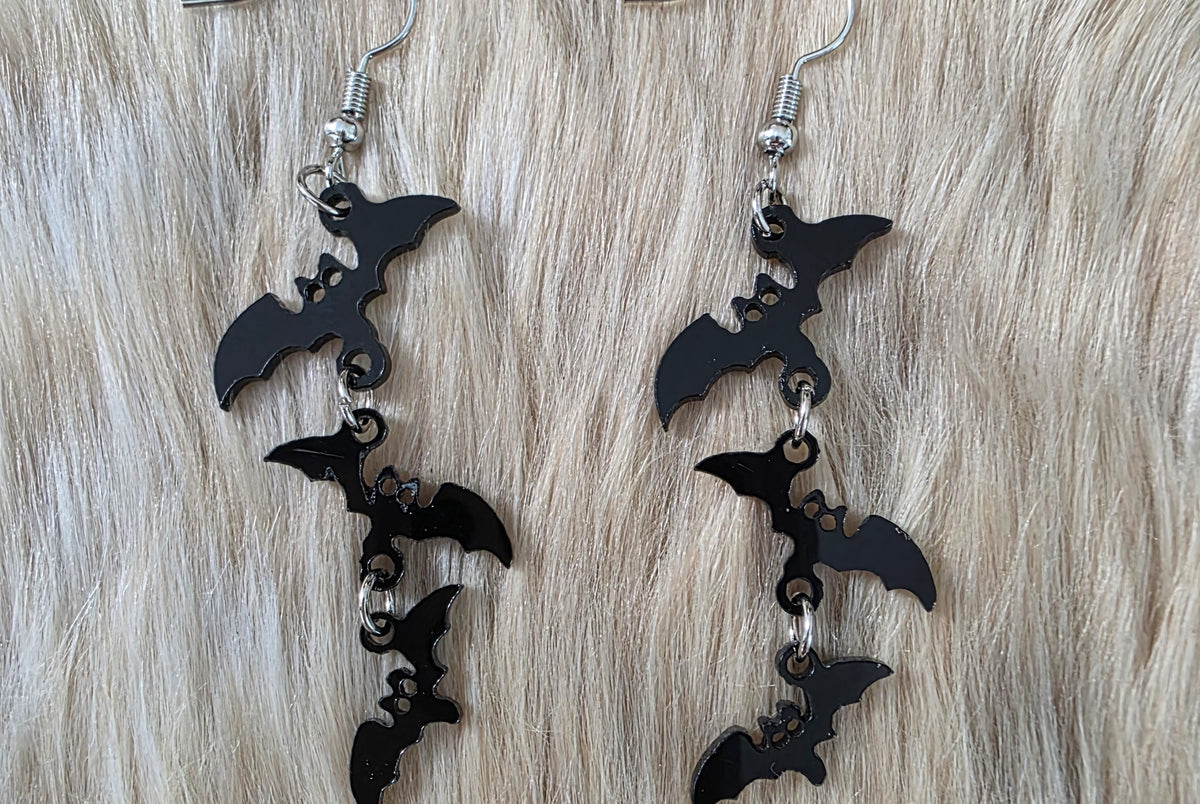 Night Flight Bat Earrings Novelty Earrings Vintage Vibes Boutique