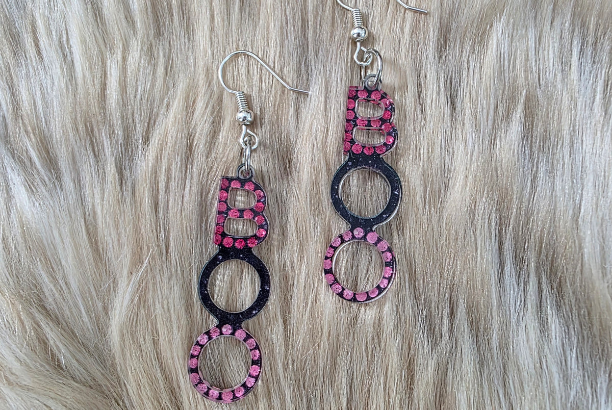 Boo in Pink Earrings Novelty Earrings Vintage Vibes Boutique