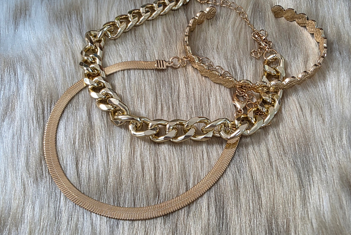 Gilded Up Bracelet Stack Bracelet Vintage Vibes Boutique