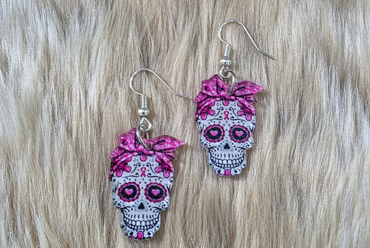 Sugar Skull Earrings Novelty Earrings Vintage Vibes Boutique