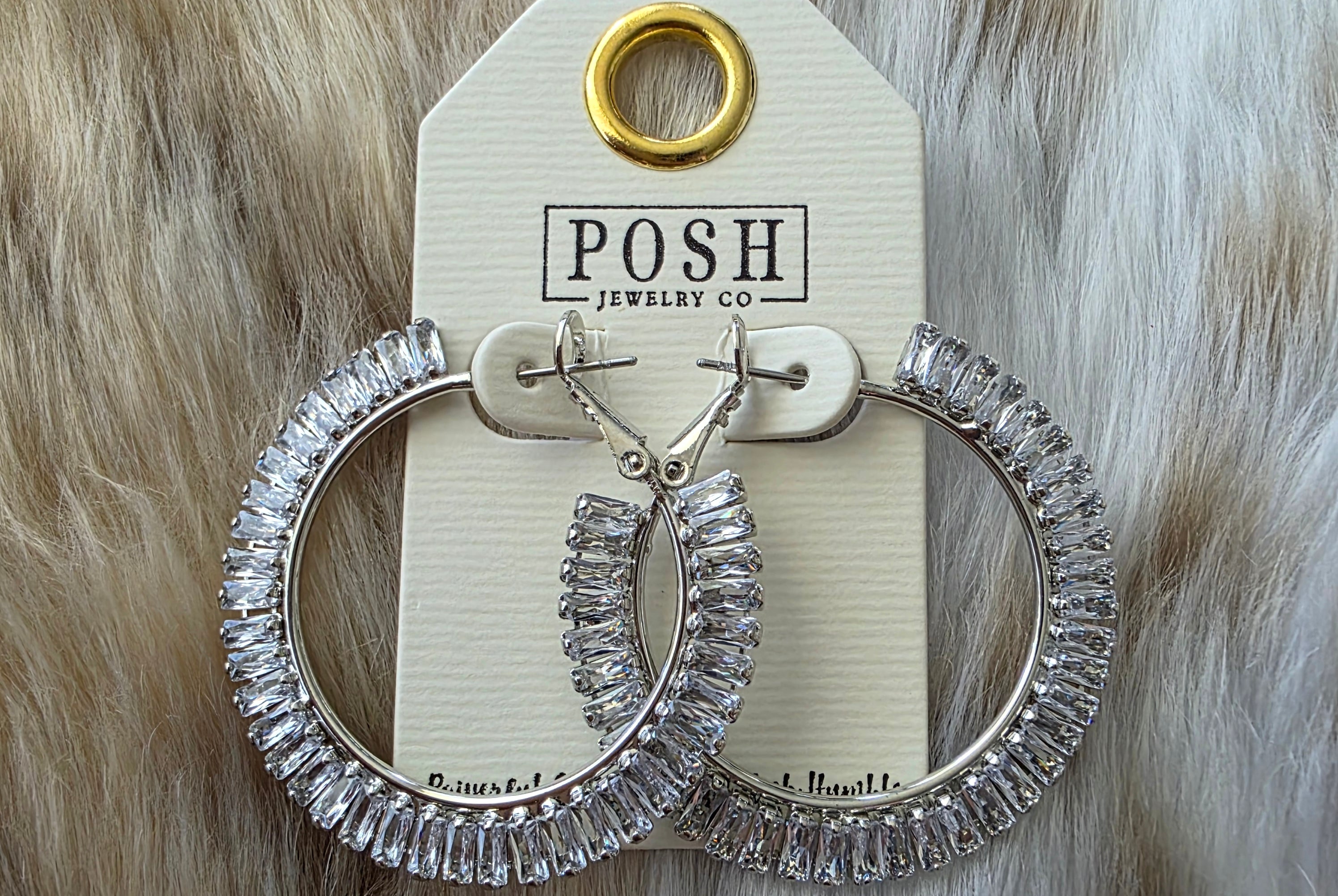 Starlight Hoops Earrings Pink Panache