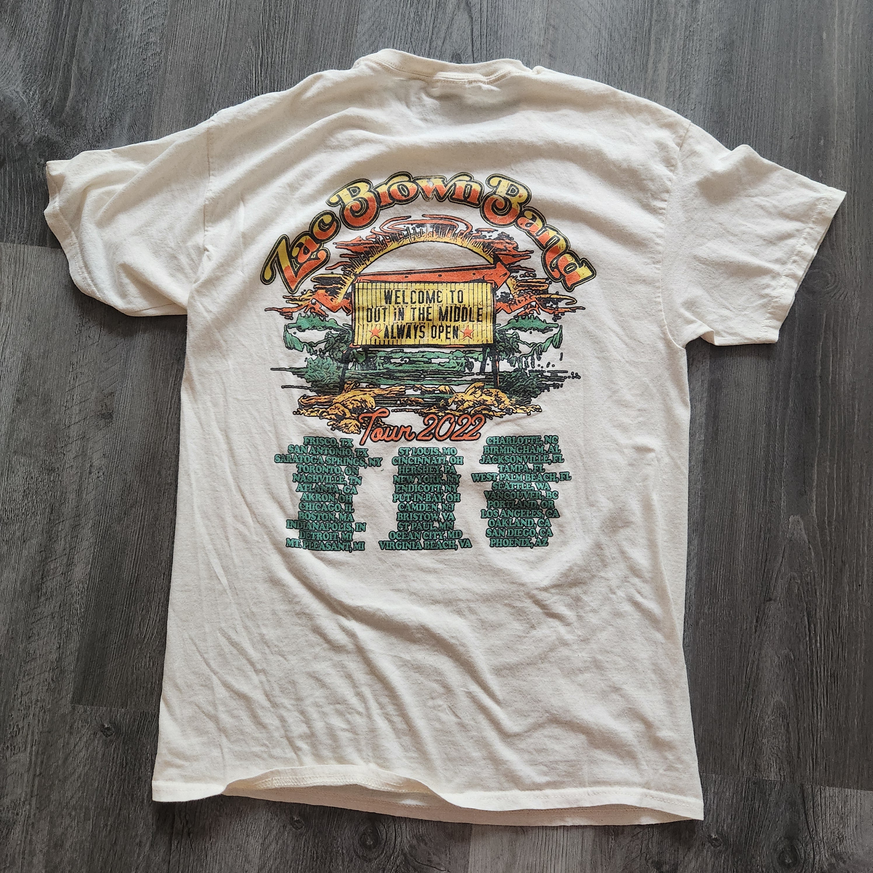 ZBB 2022 Tour Tee Band Tee Vintage Vibes Boutique