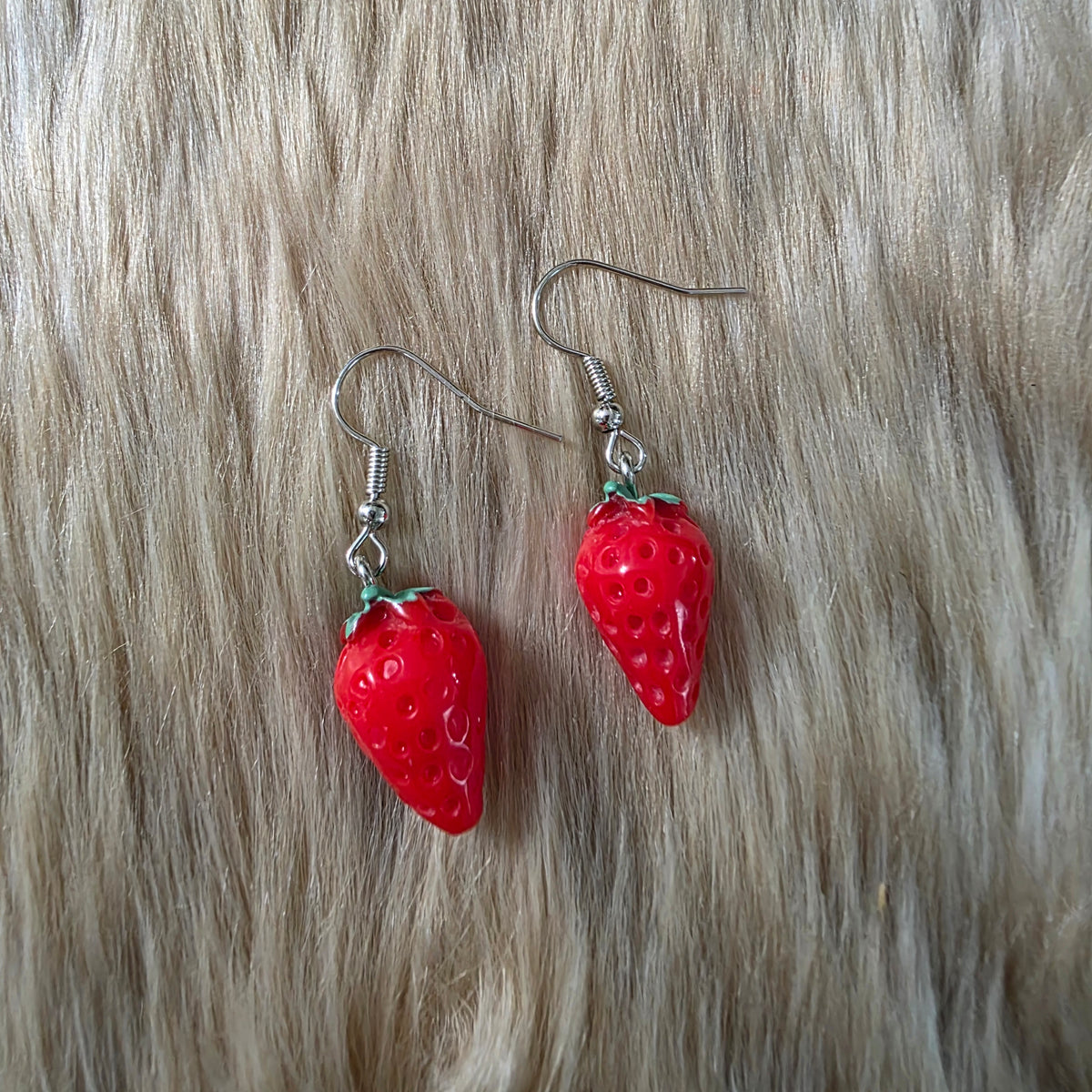 Strawberry Earrings Novelty Earrings Vintage Vibes Boutique