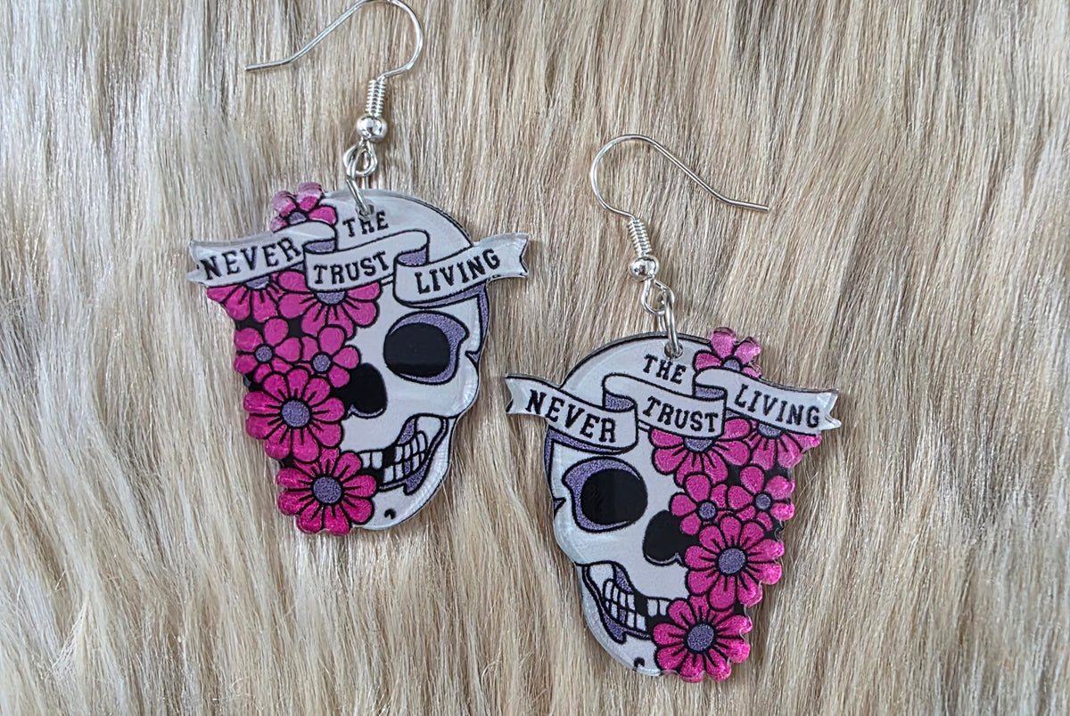 Never Trust the Living Earrings Novelty Earrings Vintage Vibes Boutique