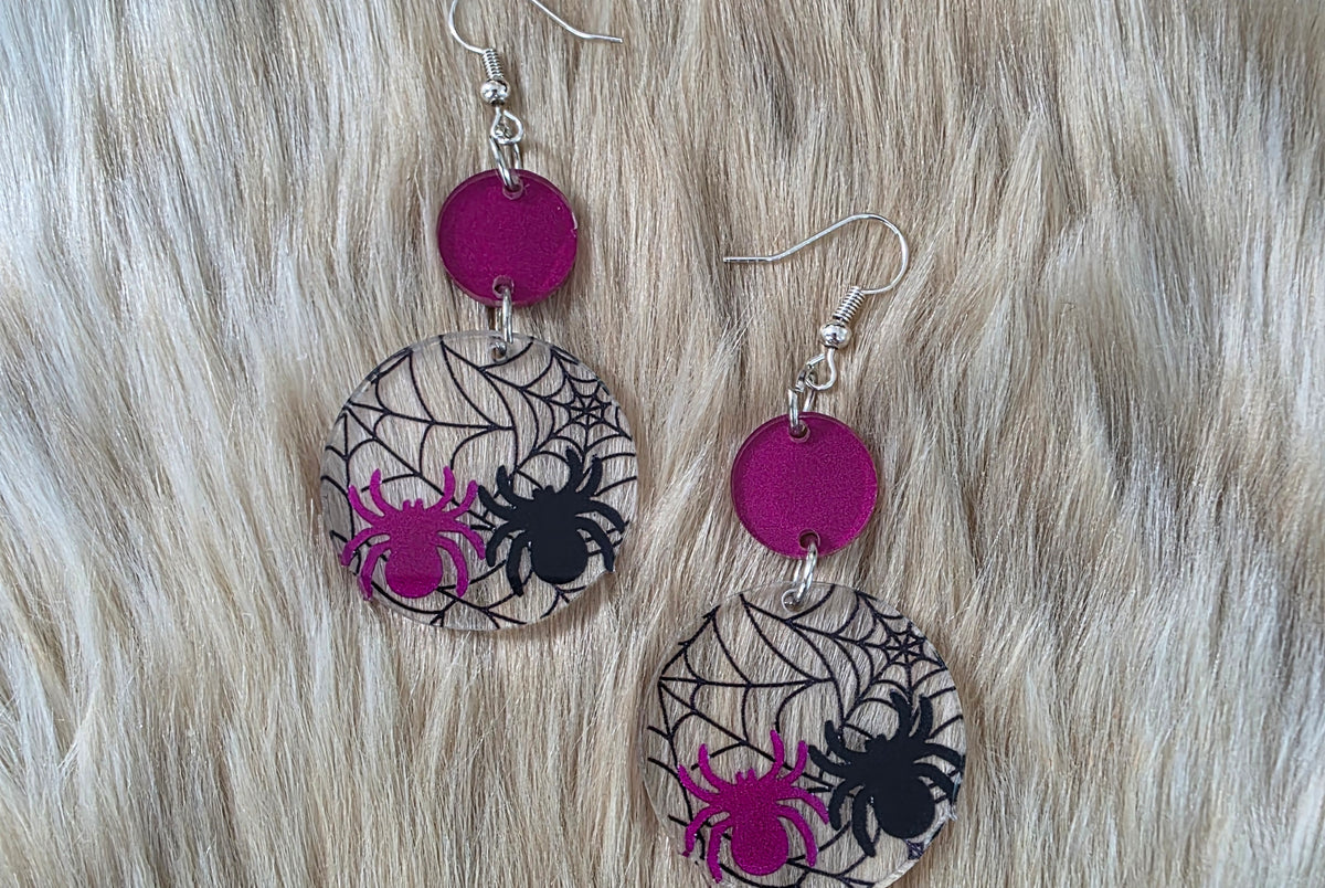 Caught in My Web Earrings Novelty Earrings Vintage Vibes Boutique