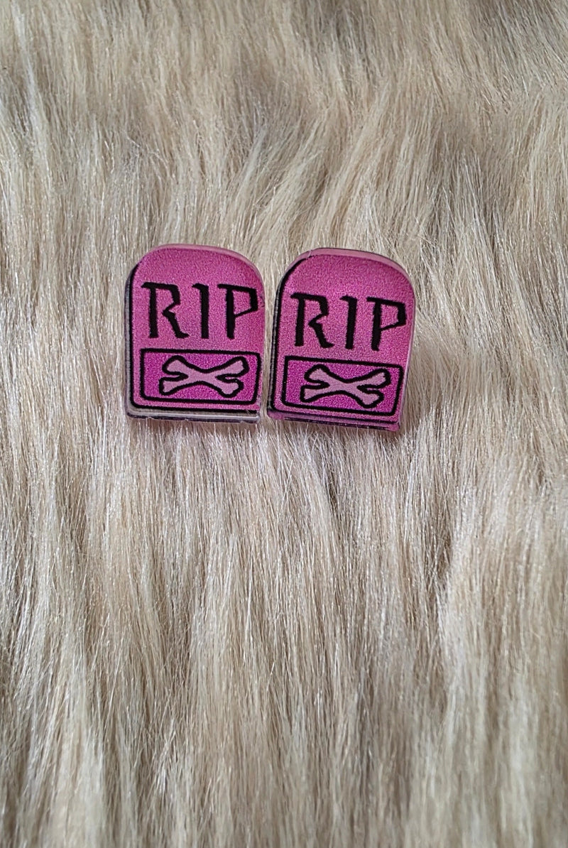 Tombstone Stud Earrings Novelty Earrings Vintage Vibes Boutique
