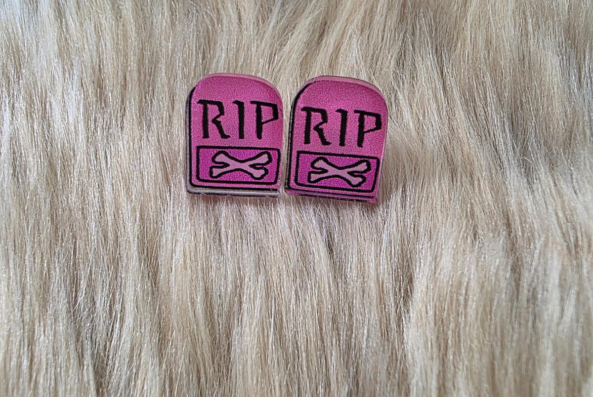 Tombstone Stud Earrings Novelty Earrings Vintage Vibes Boutique